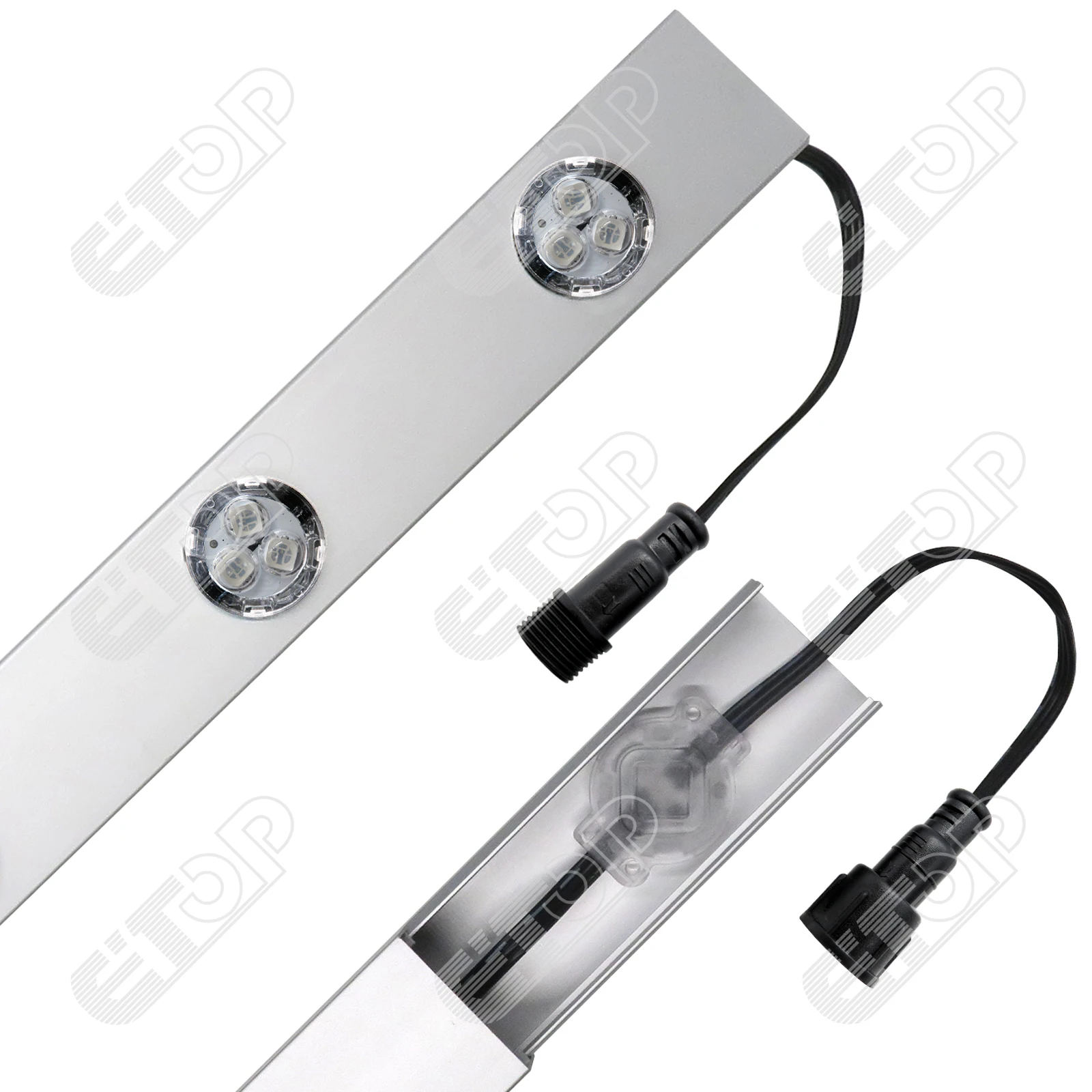 E-top DC12V 150ft RGB Permanent Aluminum Track Holiday Outdoor Christmas Light Exterior Pixel Led Point Light Gemstone Light 5