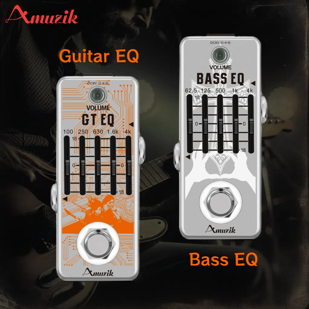 Amuzik Electric Guitar EQ Pedal Bass Equalizer Effects Pedal 5