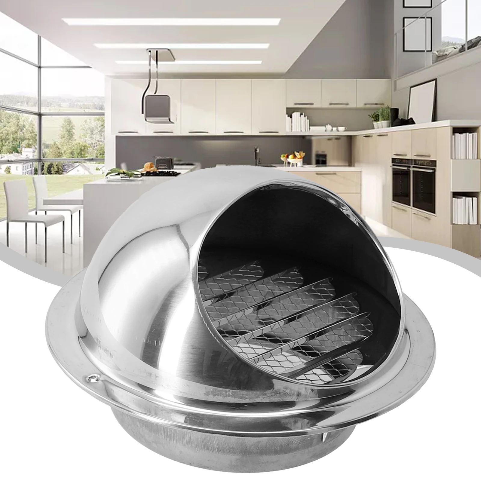 Stainless Steel Vent Cap 75/80/100/120/150/160/180/200MM For Exterior Wall Air Outlet Grille Round Heating Cooling Vent Cover air vent grille air vent cover
