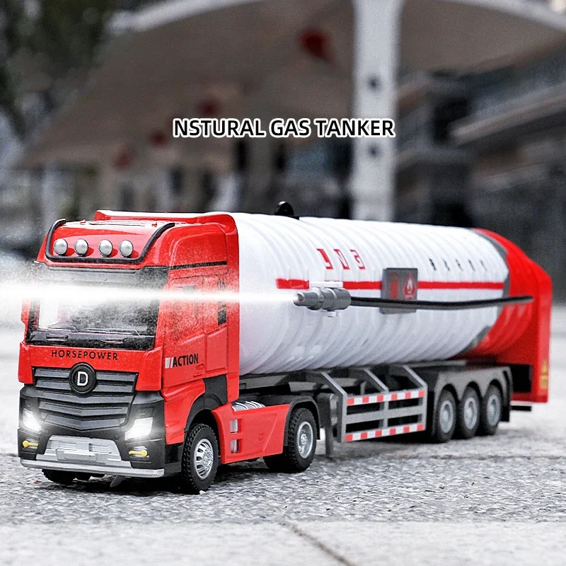 In Grado Di Spruzzare Acqua Olio Camion Cisterna In Lega Modello Di Auto Contenitore Camion Contenitore Ingegneria Veicolo Di Trasporto Bambini Giocat