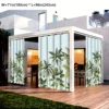 1 pc Outdoor Curtains, Waterproof QutdoorGarden Curtains, Modern Minimalist StyleNature Theme Yard Curtains, Tropical PlantPatte 1