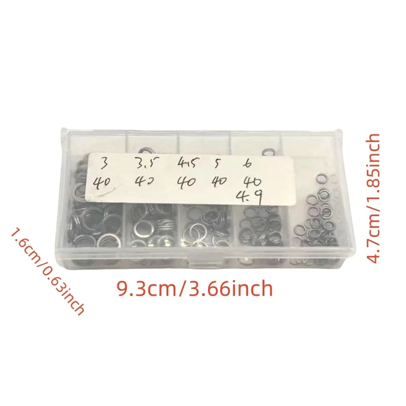 Fish Hook Connector 200 pieces stainless steel double circle swivel fish hook connector