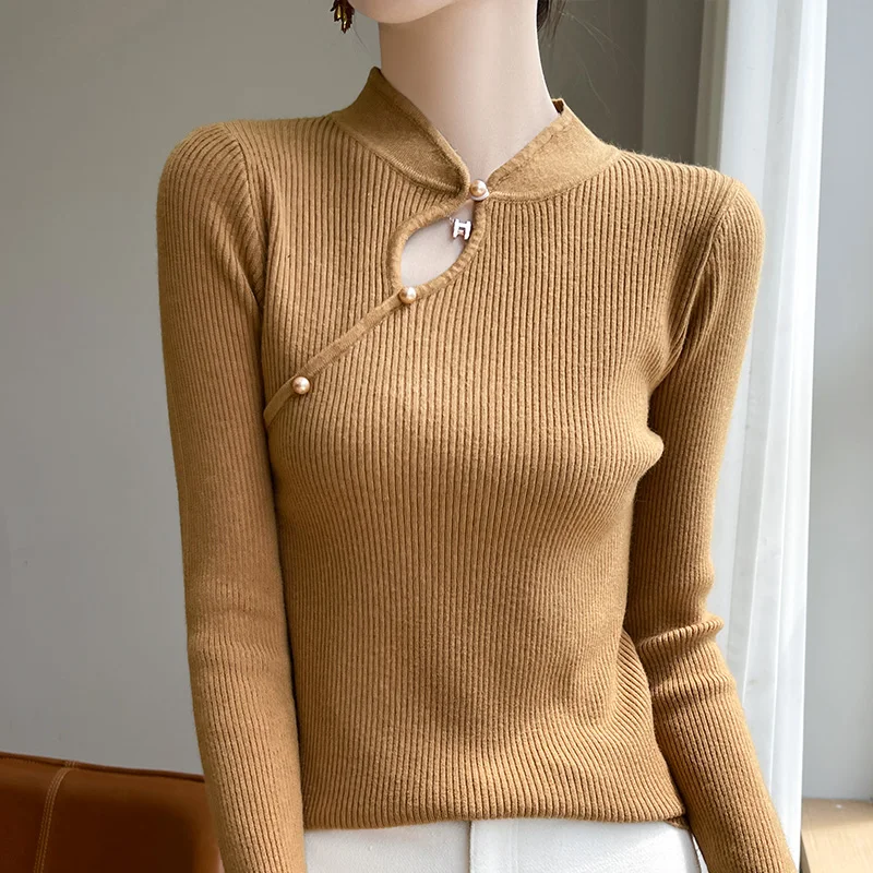 2024 Autumn And Winter New Cashmere sweater Women Pullover Casual Knitted Long Sleeve Cashmere sweater Women 3