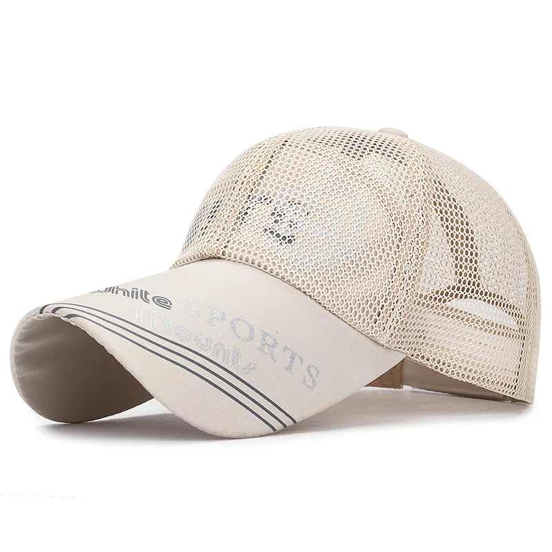 Sports Cap Adjustable Baseball Caps Quick Dry Women Solid Bone Hat Summer Mesh Mens Snapback Sun Hat Golf Caps