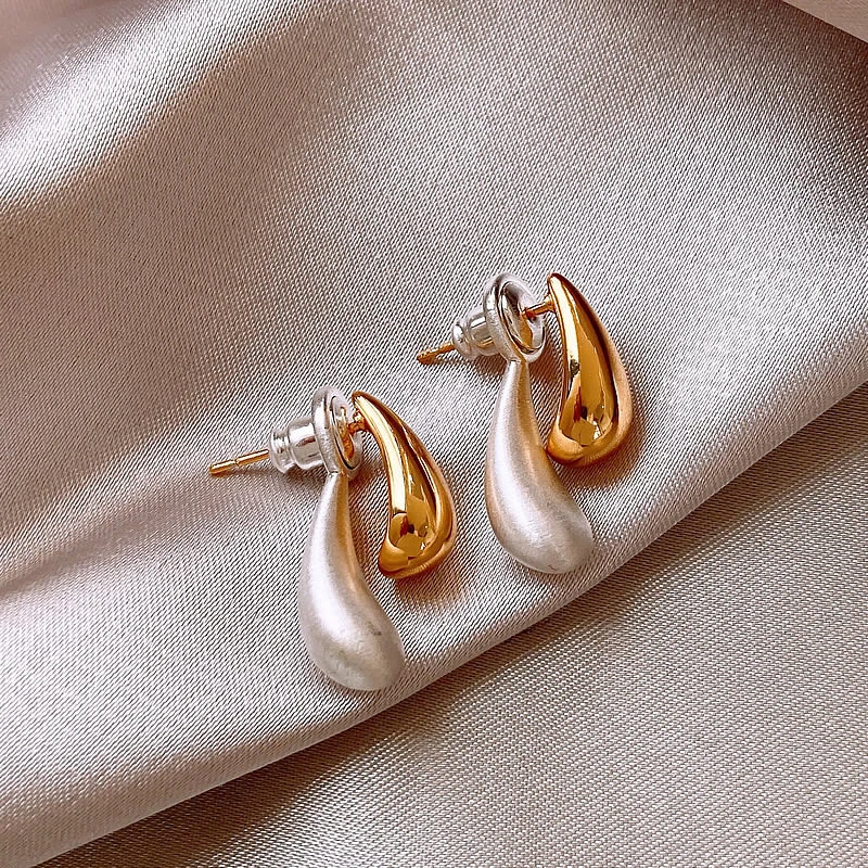 Boucles D'oreilles Femme En Bronze Plaqué Argent S925 - Pierre Artificielle, Style Moderne