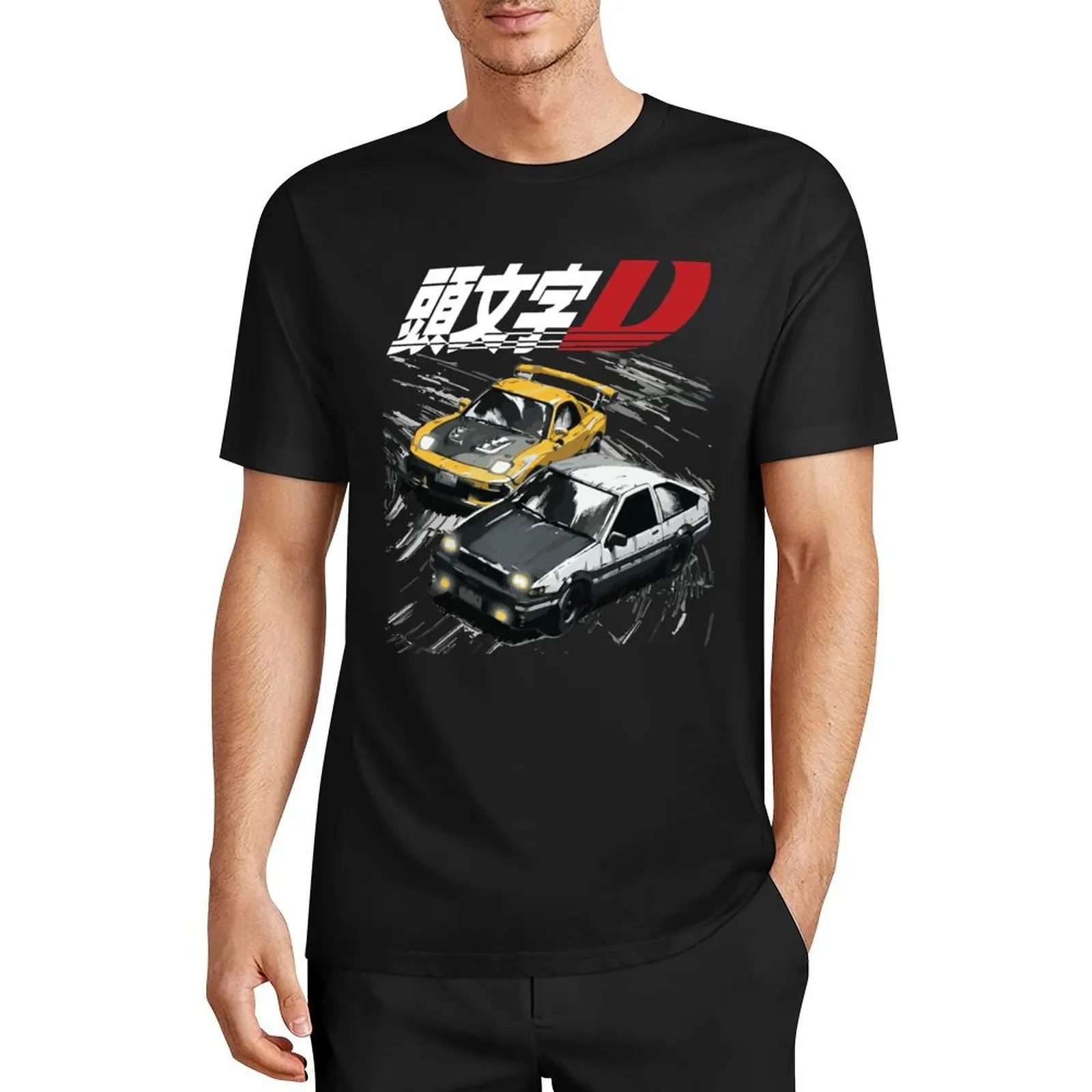 

Mountain Drift Racing Initial D Tandems AE86 vs FD rx-7 T-Shirt funnys blacks big and tall t shirts for men