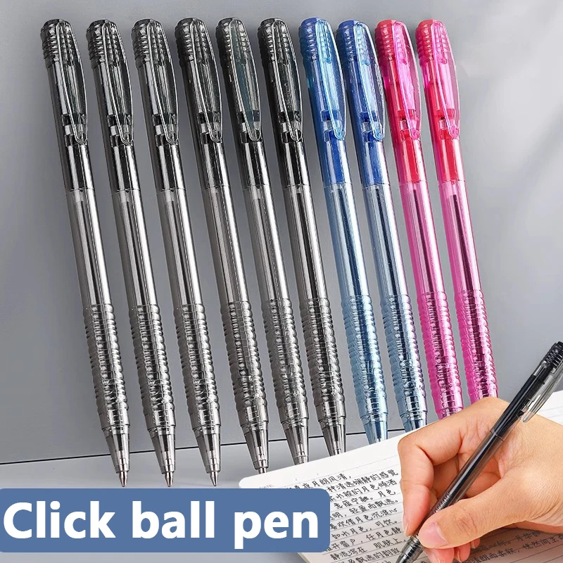 10/50Pcs Ballpoint Pens 0.7mm Fine Point Writing Pens in Black Red Blue for Students Office Stationery Signing Pen - 2