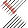 LAIXING 12PCS Carbon Arrow 30 Inch Spine 500 with Replaceable Arrowhead for Compound/Recurve Bow Archery Hunting Targeting 6
