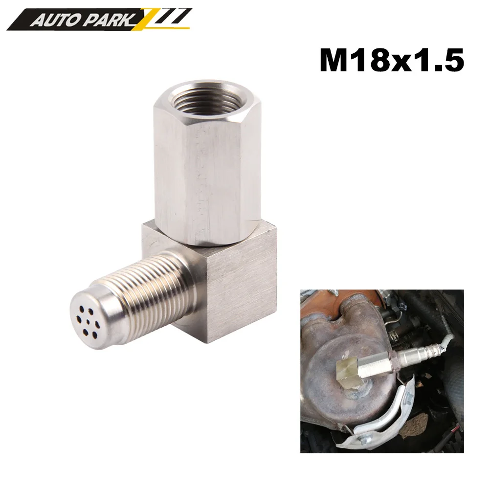 Universal Oxygen Sensor Extender 90 Degree 02 Bung Extension Catalytic Converter O2 Oxygen