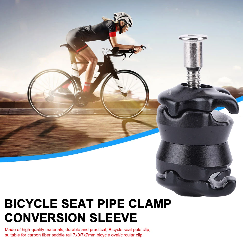 Bike Seatpost Clamp Bicycle Seat Pipe Clamp Conversion Sleeve Bicycle Seatpost Clamp for Oval/Round Clips