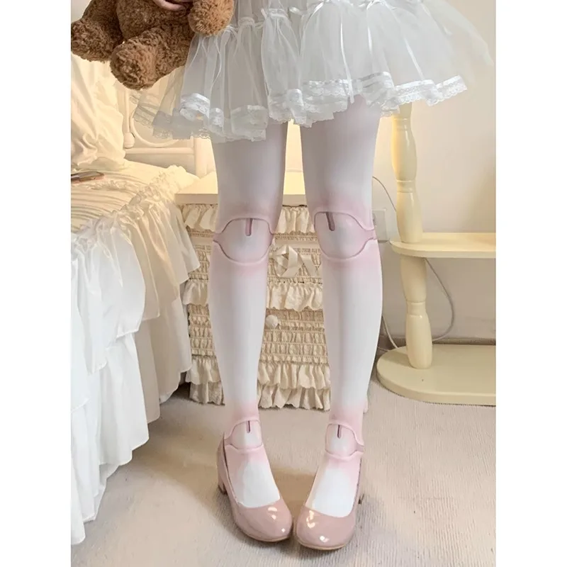 Japanese Joint Doll Lolita Socks Women's Summer and Autumn Beauty Socks Sweet Velvet Printed Pantyhose Lolita 120d women socks