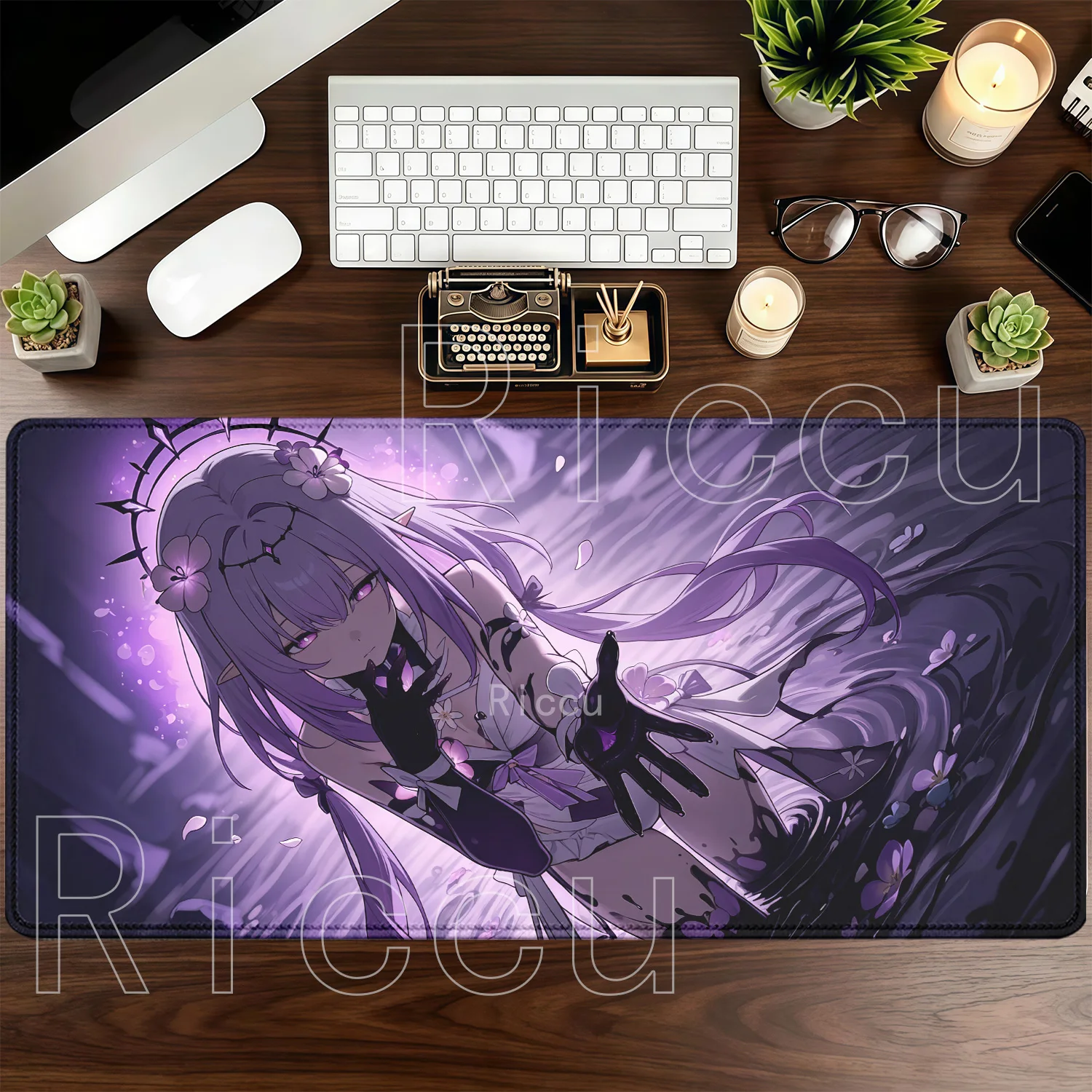 Anime Sexy Girl Large Gaming Mouse Pad with Nonslip Base - HD Printed Desk Mat