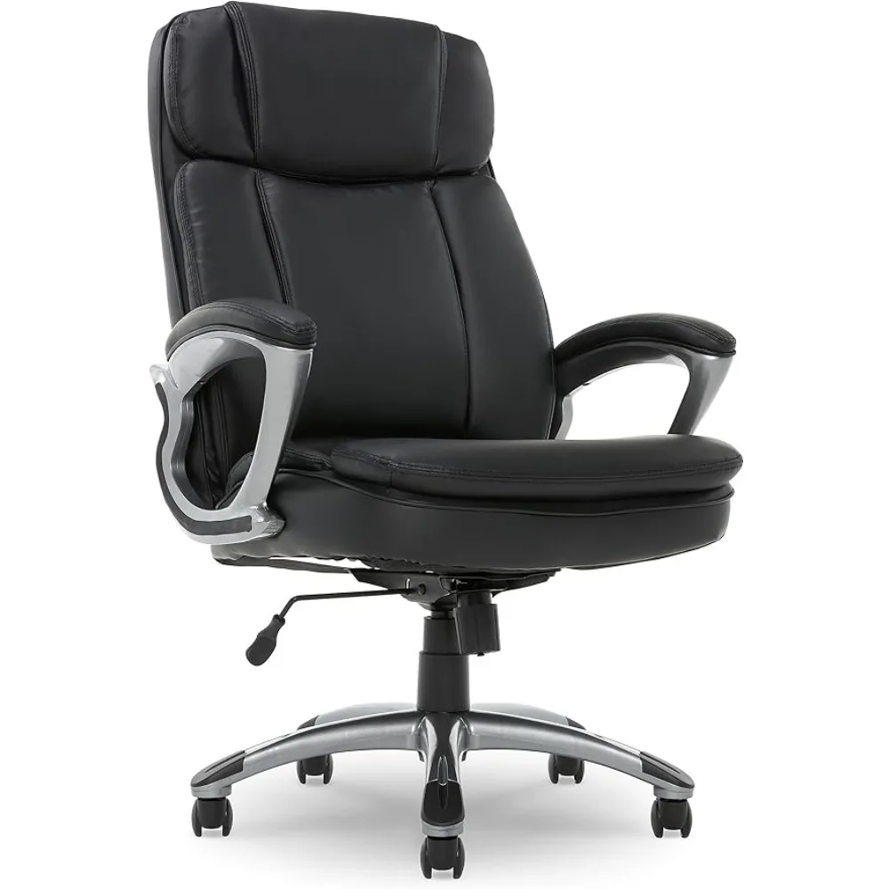 

Big and Tall High Back Executive Office Ergonomic Gaming Computer Chair with Layered Body Pillows, Contoured Lumbar Zone, Black