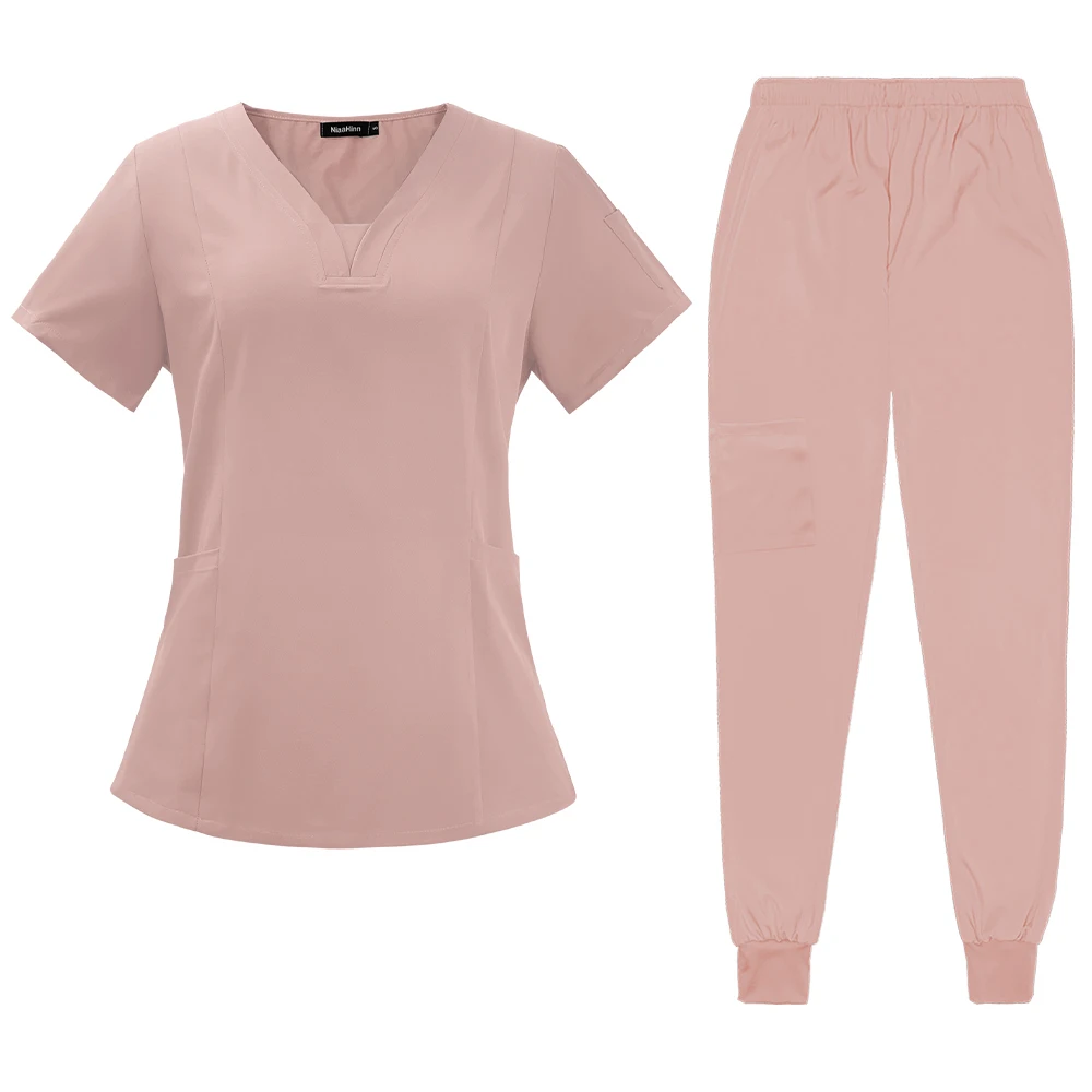 Women Medical Uniforms Stretch Scrubs Sets Hospital Surgical Gowns Nursing Accessories