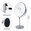 8 inch Makeup Mirror with LED 3 color Lights 5X7X10X Magnification Double Sided Vanity Mirror USB Charging Desktop table Mirrors 6