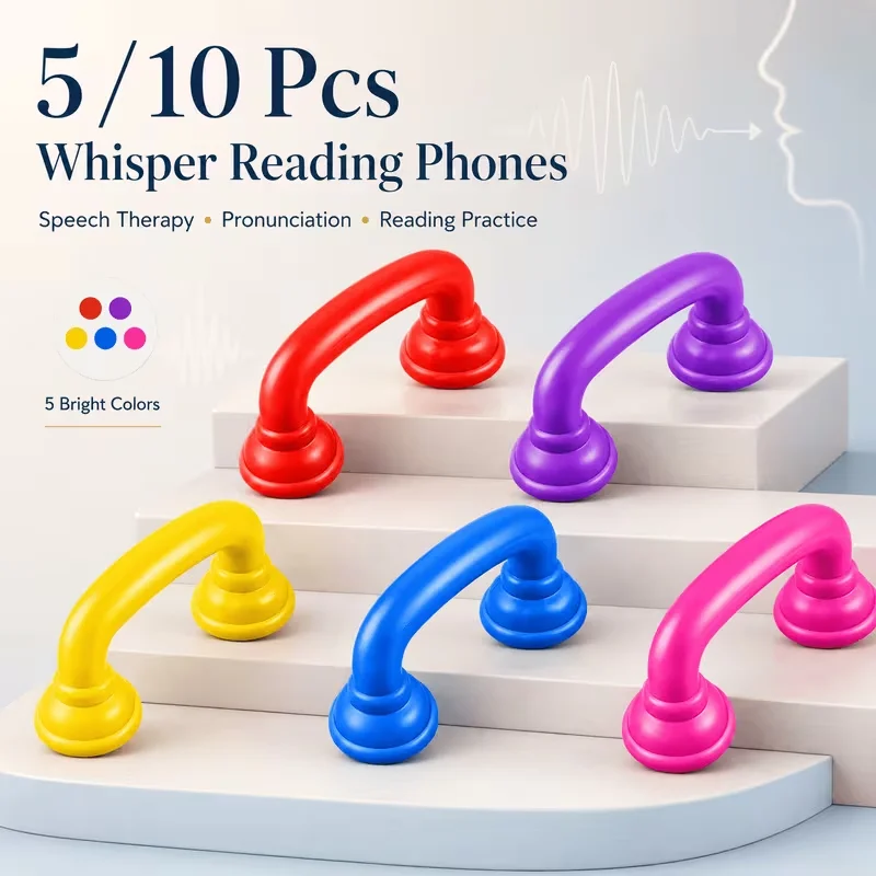 Set of Silent Reading Telephones with Auditory Feedback for Enhanced Pronunciation and Fluency
