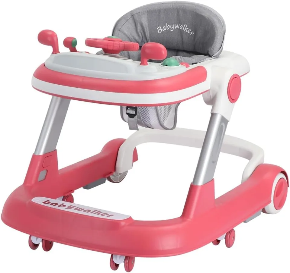 Foldable 2 in 1 Baby Push Walker with Tray
