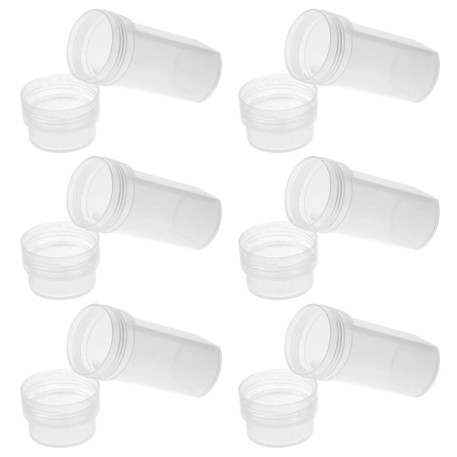 6 Pcs Coplin Staining Tank Clear Plastic Jar Laboratory Slide Canisters
