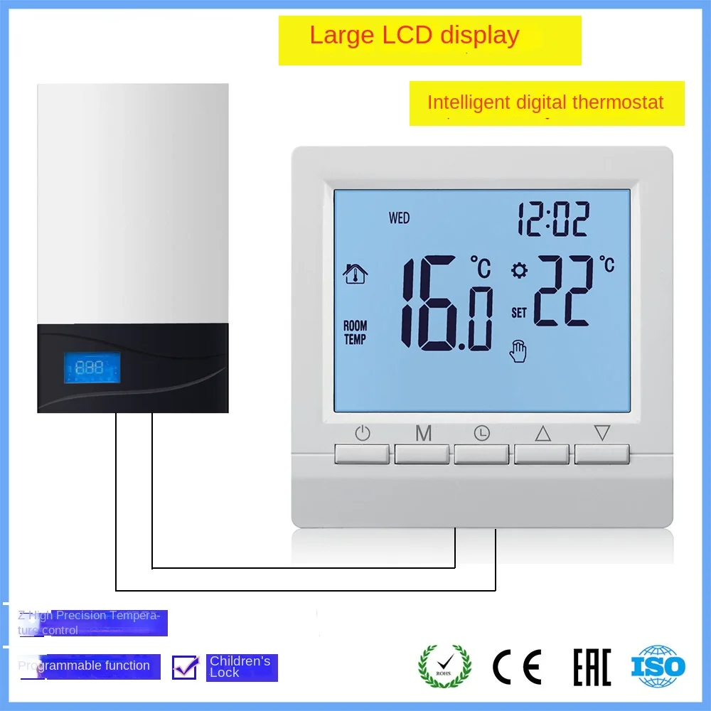 

ME83L/C Wall mounted intelligent temperature controller, floor heating water heating temperature controller, adjustable