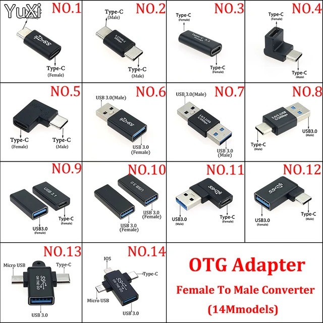 Female Usb 3.1 Type C Male Converter Otg  Type C Male Usb 3.0 Female  Adapters - Usb - Aliexpress