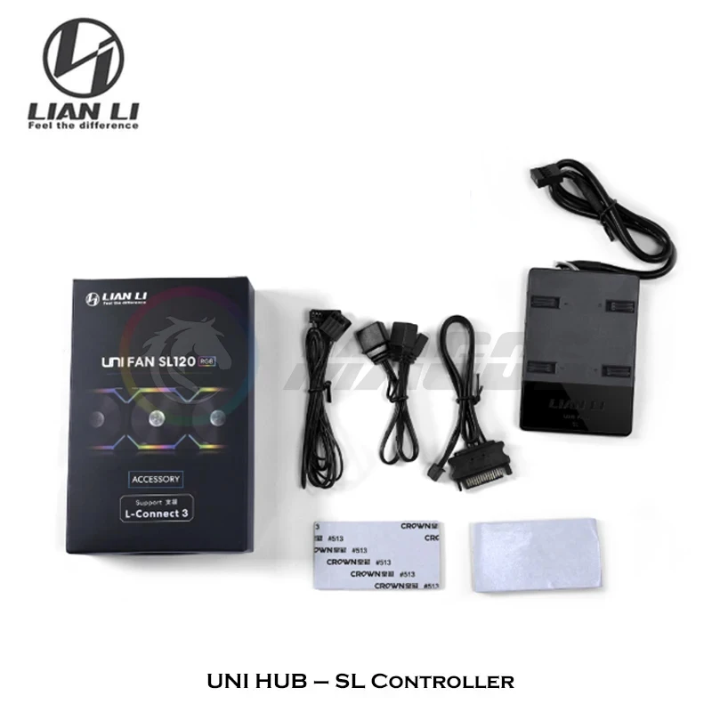 

Вентилятор Lian Li Uni Hub для контроллера SL 120 140 V1Controller, SL-Con может поддерживать управление до 16 вентиляторов