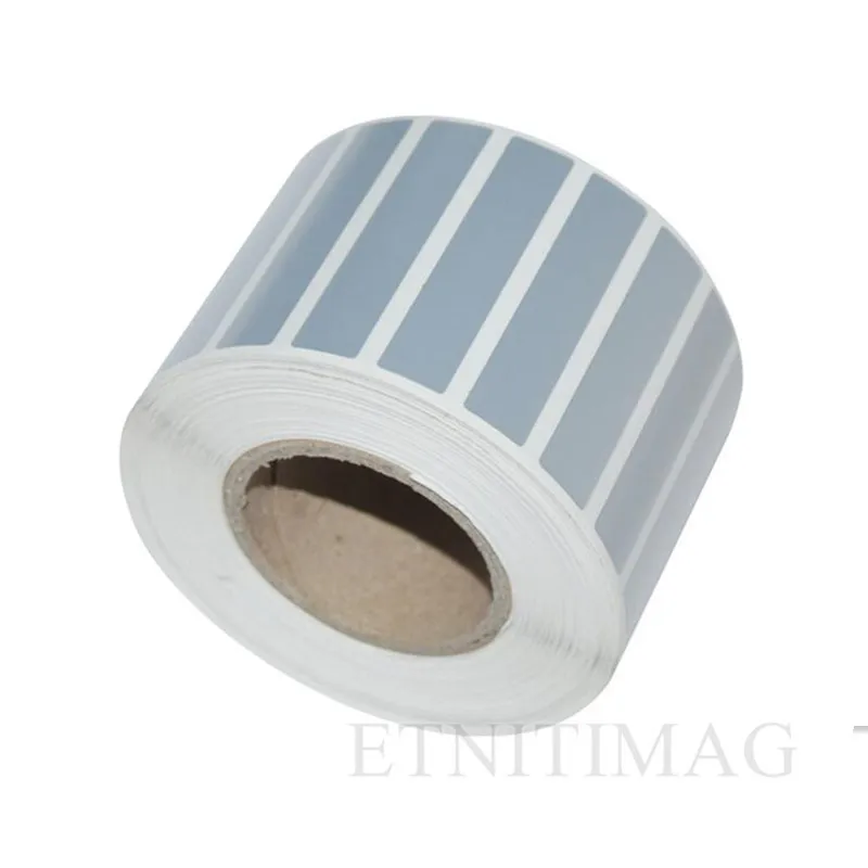 address label paper 40x10mmx2000 Sheet/Roll Thermal Transfer Silver PET label paper oilproof Waterproof sticky label paper