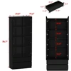 Display Cabinet, with 2 Glass Doors and Lights, Display Case Cabinet with 4-Tier Storage Shelves and 2 Drawers, Pop-up Design 5