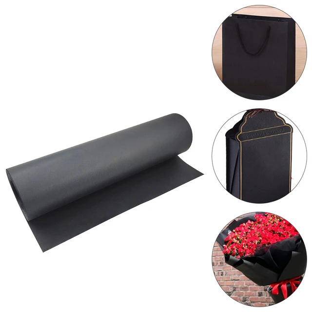 Black Kraft Paper Roll 38CM*8M Natural Gift Wrapping Paper, Art