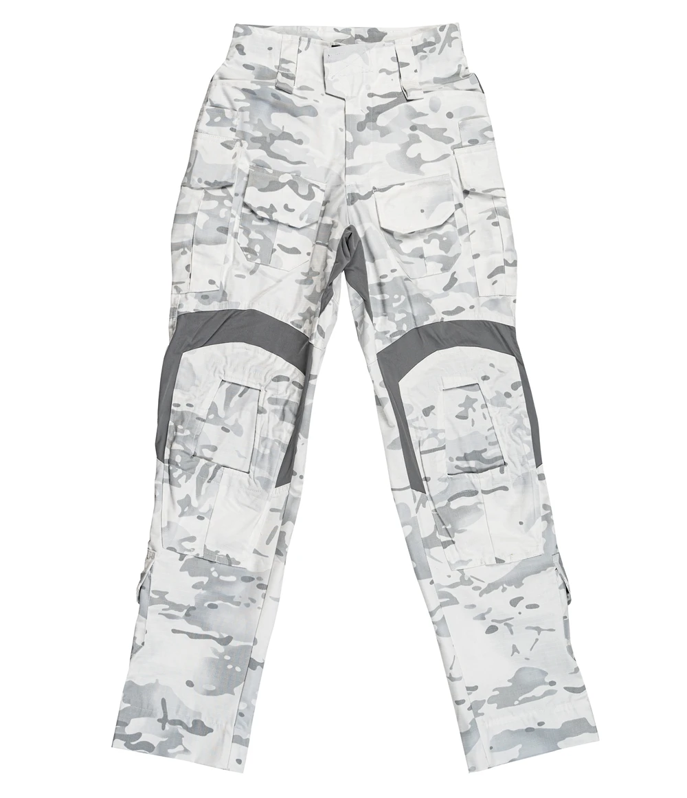 即完売Arctic White  Camouflage Trousers Men's White Snow Camo G3 Multifunction Tactical Pants