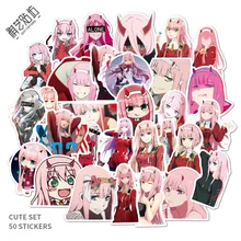 

50pcs Japan Anime FranXX Ins Stickers for Girls Stationery Diary Notebook Planner Computer Desk Cute Kawaii Stickers for Kids
