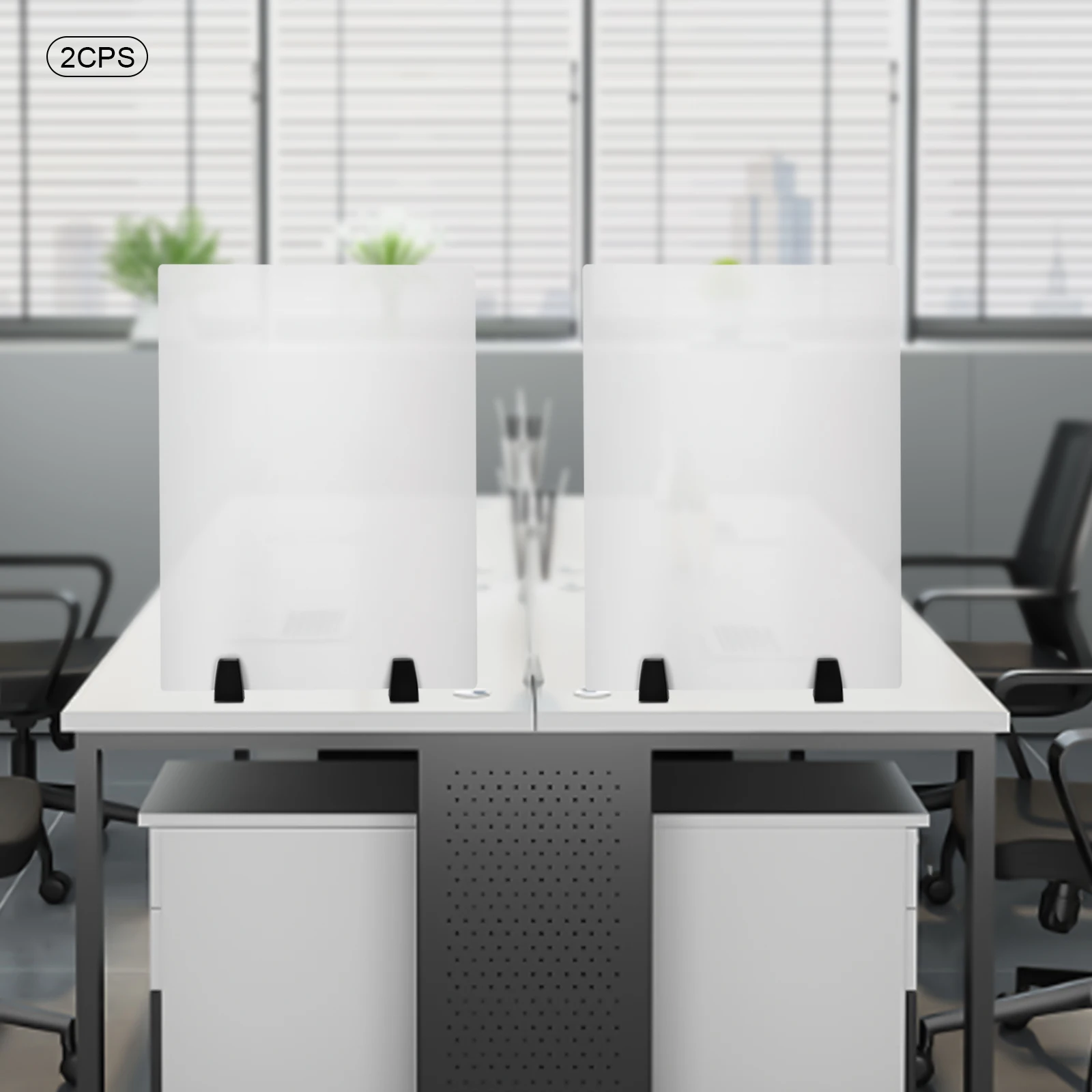 2 Pcs 24*18 Inch Acrylic Office Desk Privacy Panels Frosting Process Desk Privacy Divider for Office 6