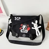 SCP Handbag Messenger Shoulder Strap Travel Bag Black Cartoon 4