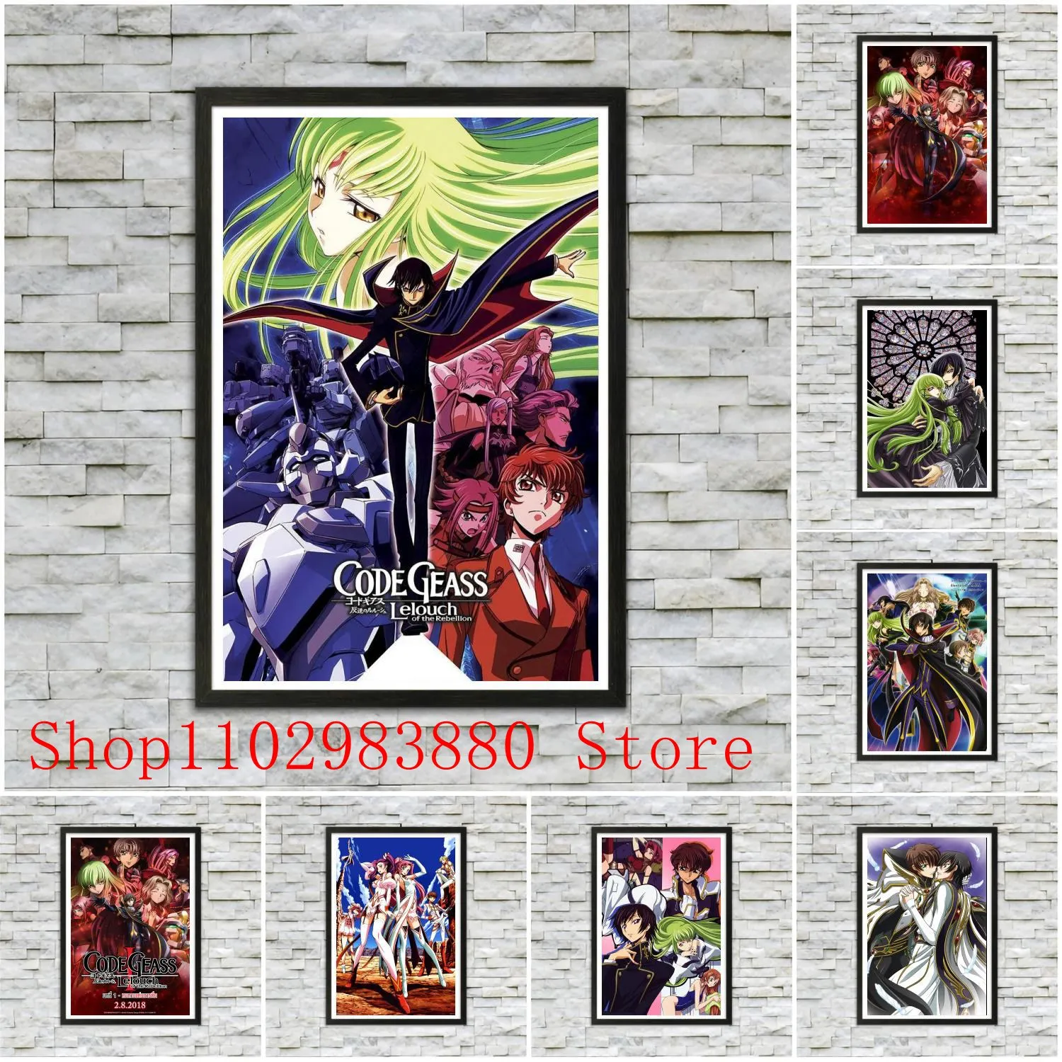 

Code Geass Lelouch of the Rebellion Japanese Poster Canvas Painting Posters and Prints Wall Art Picture Home Living Room Decor