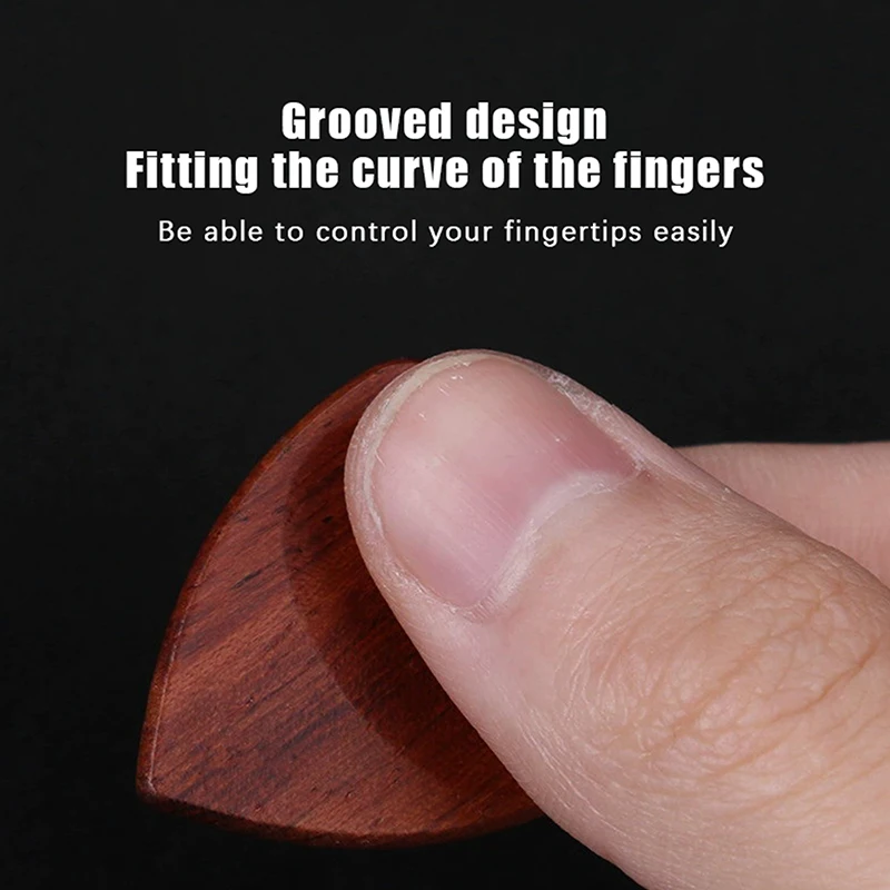 1/5Pcs Wooden Acoustic Guitar Picks Bass Ukulele Plectrum Picks Electric Guitar Can Be Drillable Pendant Gift