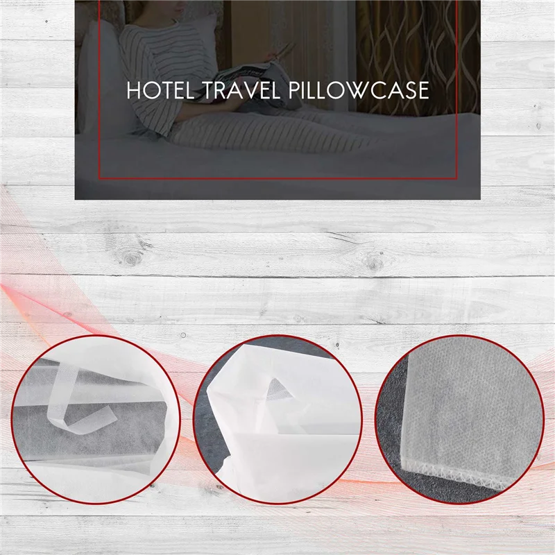 20 Pcs Disposable Pillow Cases Hotel Travel Breathable Single Pillow Case Double Bed Sheet Quilt Case Hotel
