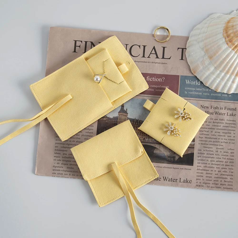 8x8cm Velvet Suede Microfiber For With Jewellery Insert Packaging Earring Display Cards Gift Bag Jewelry Necklace Bracelet Pouch