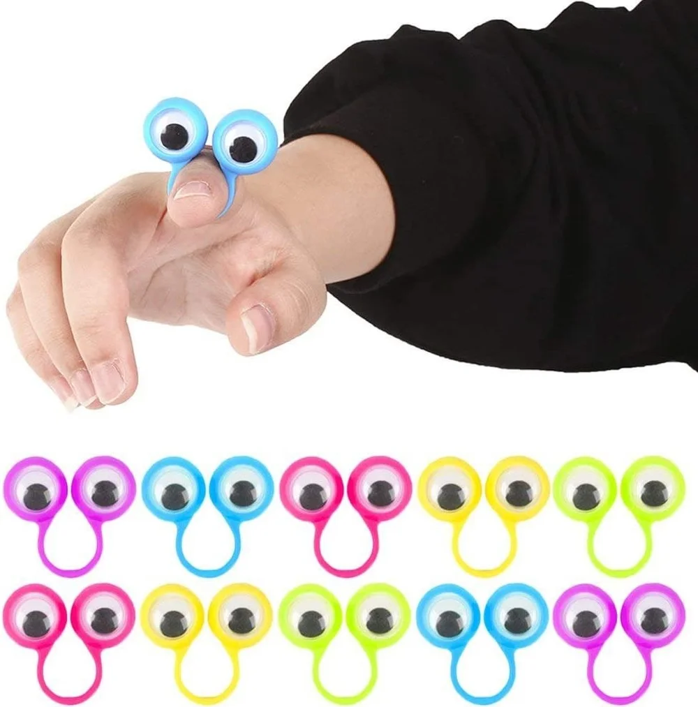 Eye Finger Puppets 30pcs for Kids Baby Party Favors Practical Jokes Games Funny Children Gifts childrens toys finger puppets