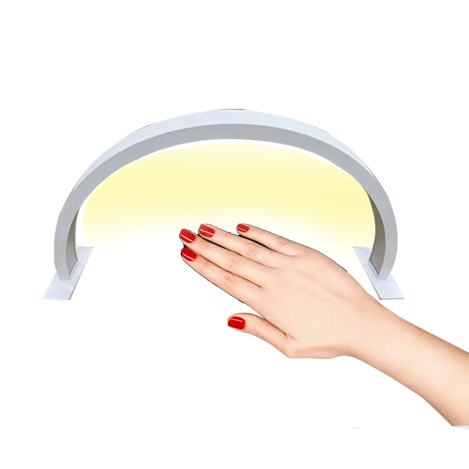 Lampe Demi-Lune LED, 3200-5600K Touche Tactile Lampe Demi-Lune de Bureau  pour Hydrothérapie du Visage, Amélioration des Ongles, Tatouages, avec  Support de Téléphone, Lampe de Table : : Luminaires et Éclairage