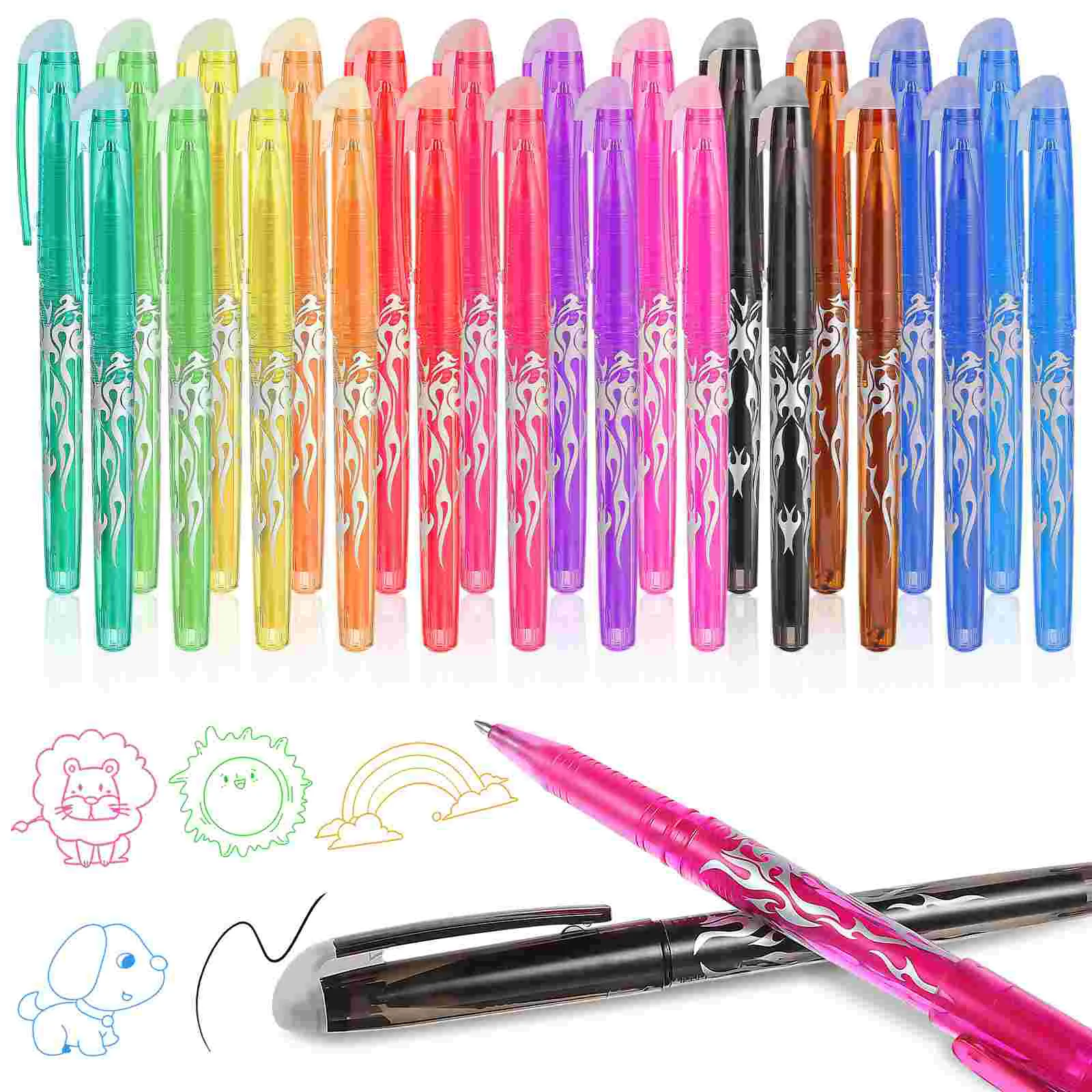 24 Pcs Writing Pens For Kid Creative Signing Pens Writing Pens Student Stationeries School Supplies for Kids