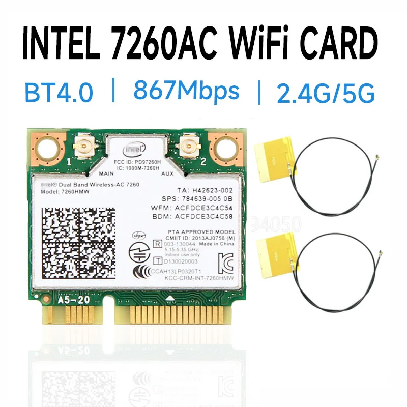 Helt vildt Ynkelig Necklet Intel 7260hmw Dual Band Wireless Ac 7260 | Wifi Intel Dual Band Wireless Ac  7260 - Network Cards - Aliexpress
