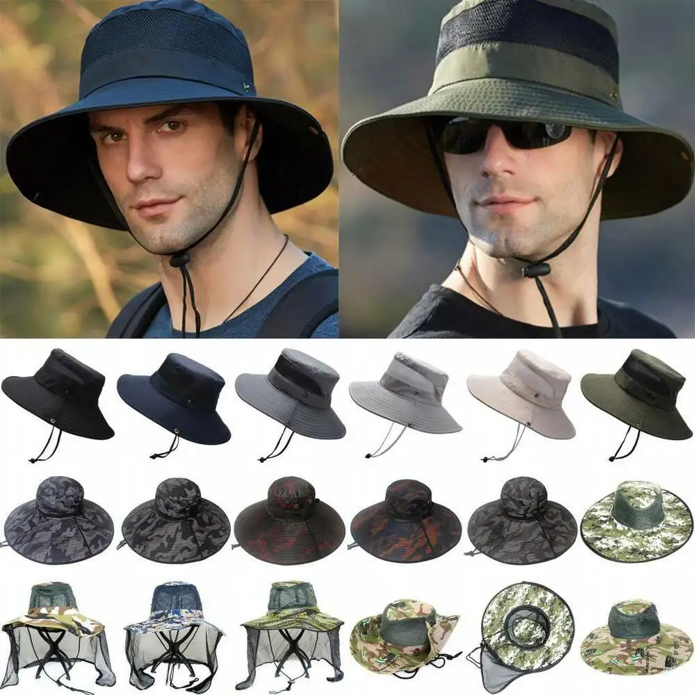 Men's jungle hat boonie bush hat tropical hat safari hat sun hat camouflage  summer - AliExpress