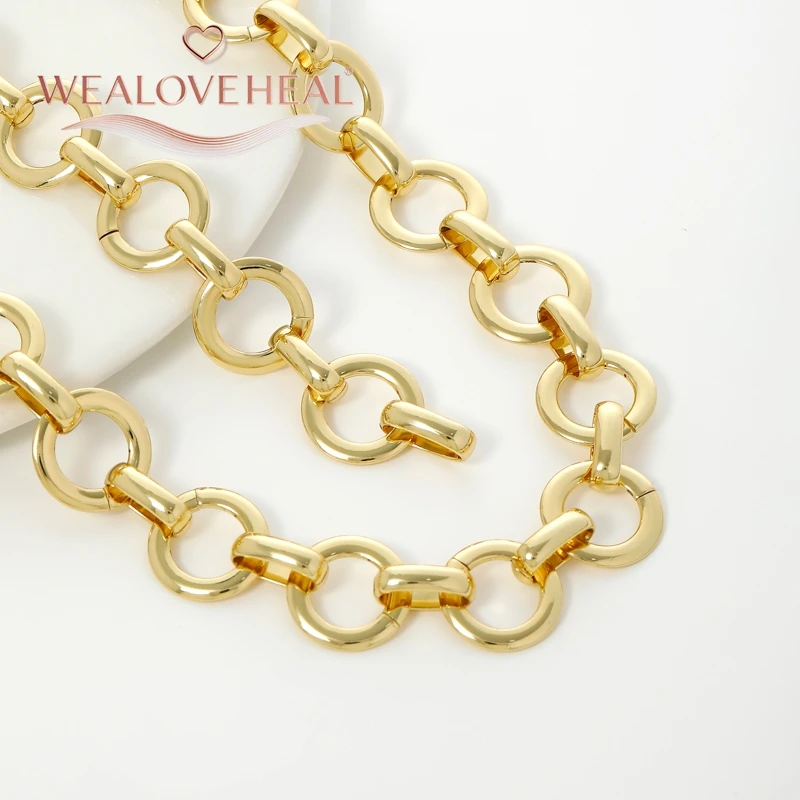 Schlaufenkette aus 18 Karat vergoldetem Metall, DIY-Handarbeitszubehör für die Herstellung von Halsketten und Armbändern, Zubehör, Schmuckmaterialien – Detail 19