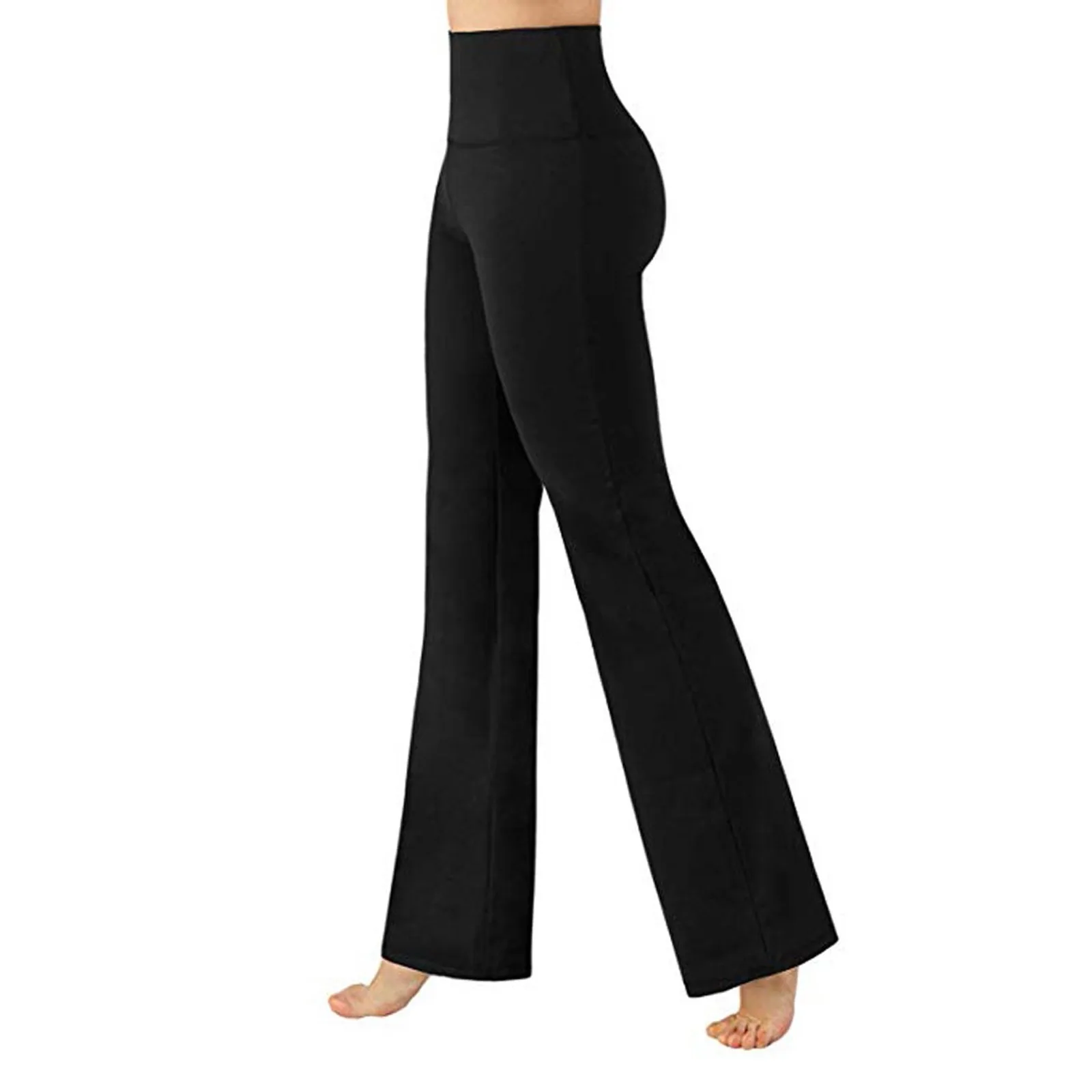 2023 Middle Waist Flare Pants For Women Tummy Control Workout Long