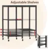 Microwave Cart,Microwave Stand with Wheels,Coffee Bar Table Station,4-Tier Rolling Baker's Rack,Small Appliance Storage Shelf 5