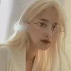 Metal Frame Women Men Unisex Frameless Myopia Glasses Vintage Blue Light Blocking Minus Eyewear Finished Prescription Eyewear 4