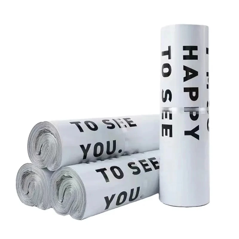 Express Bag 50Pcs White Thicken THANKS Printing Waterproof Clothing Parcel Packaging Envelope Courier Pouch