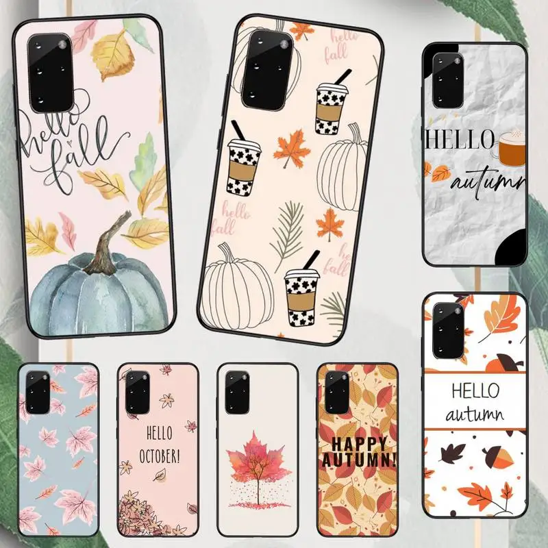 Happy Autumn Fall Pumpkin Coffee Phone Case Per Samsung Galaxy A S Note 23 53 22 20 52 21 13 51 71 32 12 10 Fe Ultra Plus