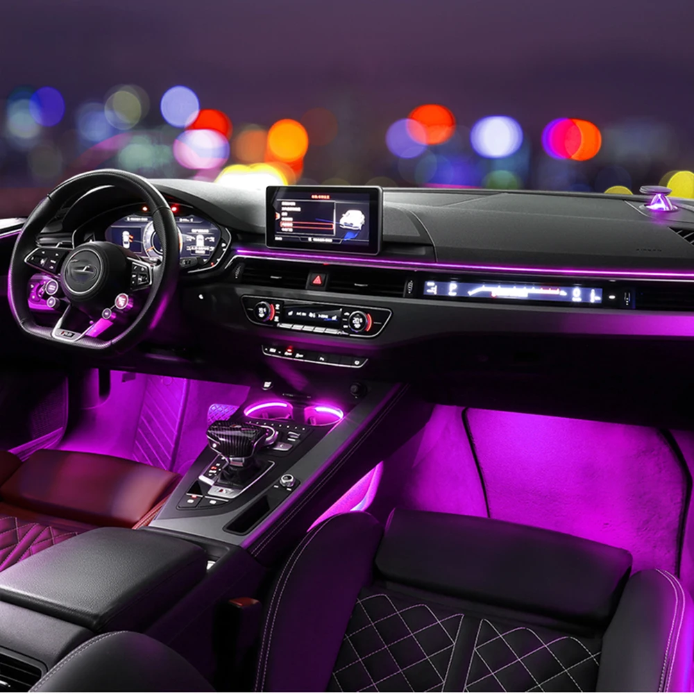 

Интерьерная атмосфера, 32 цвета, Φ для Audi A4 B9 2017-2023, окружающей среды, флюоресцентная задняя панель