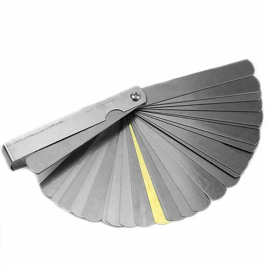 Universal Metric and Imperial Thickness Gage Set Tappet Valve 32 Blades Stainless Steel Feeler Gauges Gap Measuring Tool