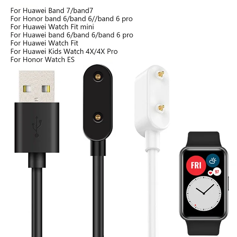 Smartwatch Charger USB Charging Cable for Huawei Watch Fit 2/New/Mini Band 8/7/6 Pro Band7 Honor ES Smartband fit2 Accessories